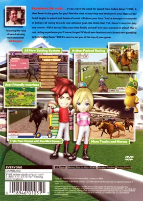 Gallop Racer 2003 - A New Breed box cover back